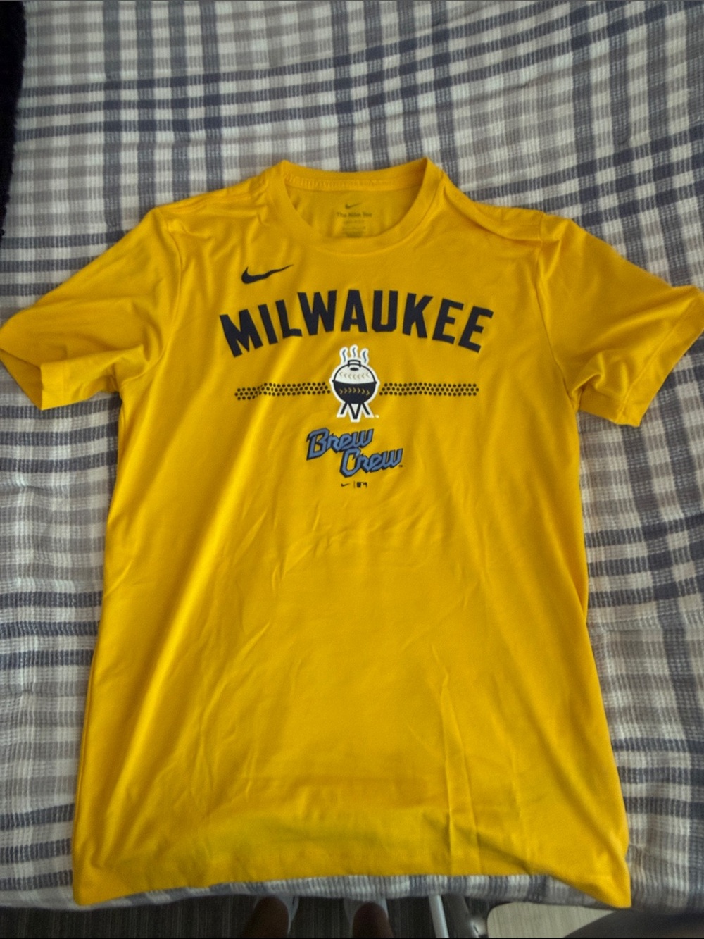 Nike Yellow Milwaukee Brew Crew Graphic T-Shirt